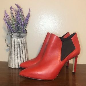 Red Ankle Booties Pumps